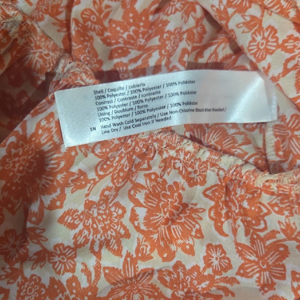 Band of The Free Dress Multi Tiered Floral Faux Wrap Babydoll Mini - Picture 7 of 7